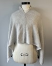 Ro poncho, 100% lamull, kitt-hvit thumbnail